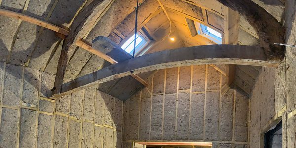 Soulands Barn Thermafleece install jpg Roof and wall thermafleece installation in Lake District Barn